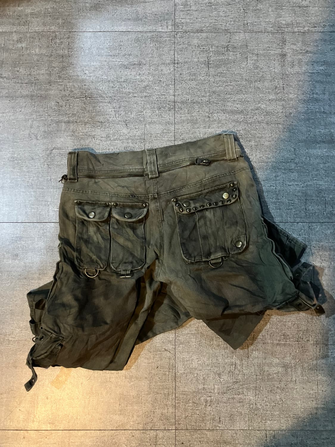 일본판 Xfrm y2k 보헤미안펑크 긱시크 웨스턴 워시드 카고팬츠 상품이미지2