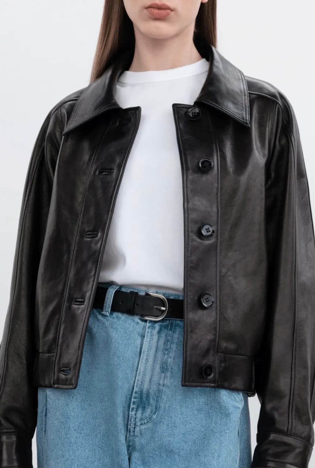 인사일런스 우먼 레더 자켓  상품이미지2