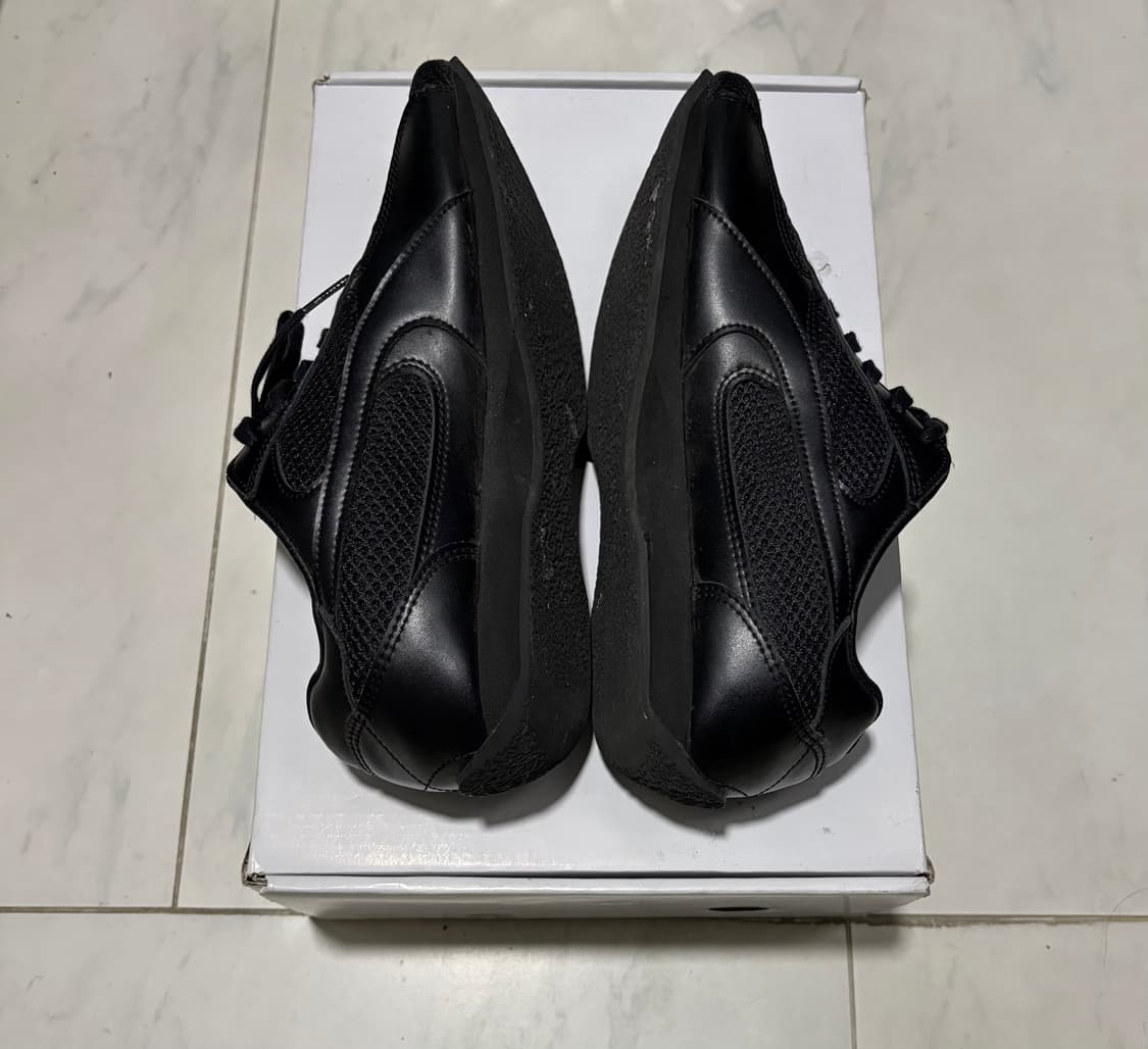 야세 스파이더 레더 스니커즈 블랙 상품이미지3