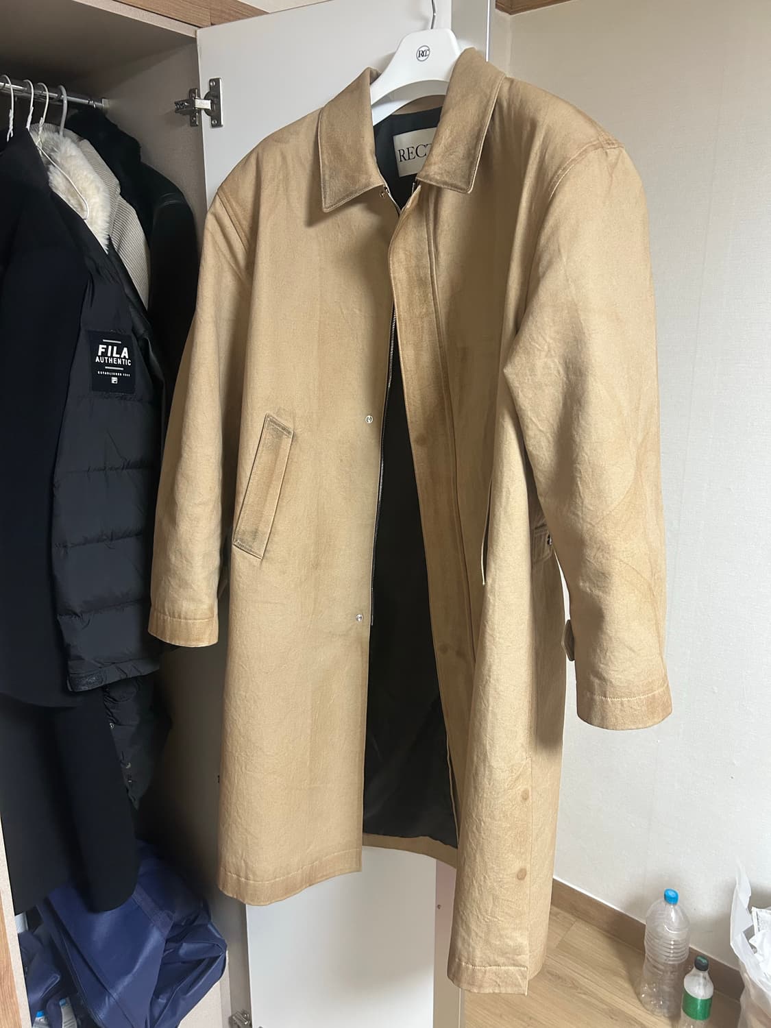 L) 렉토 빈티지 이펙트 코튼 코트 (데저트) 상품이미지8