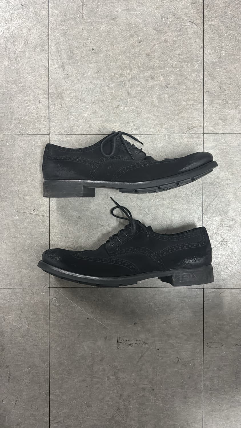 00s 프라다 윙팁 스웨이드 더비 슈즈 상품이미지4