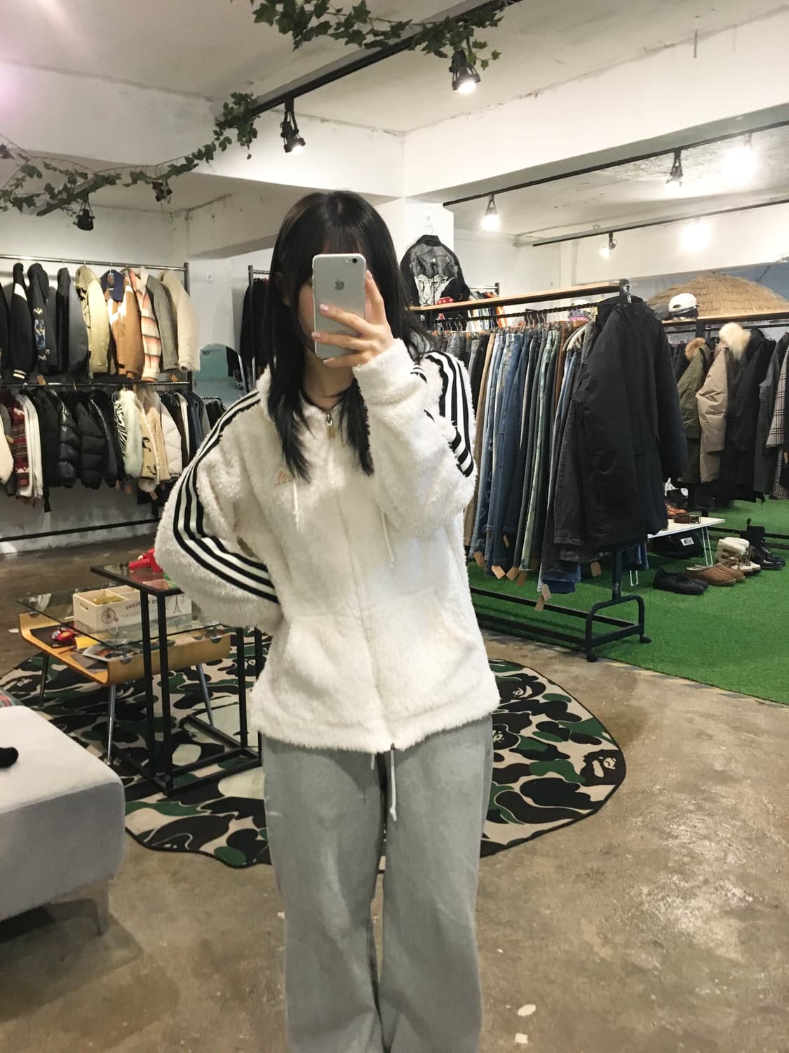 (희귀) 아디다스 쉐르파 플리스 후드집업 상품이미지4