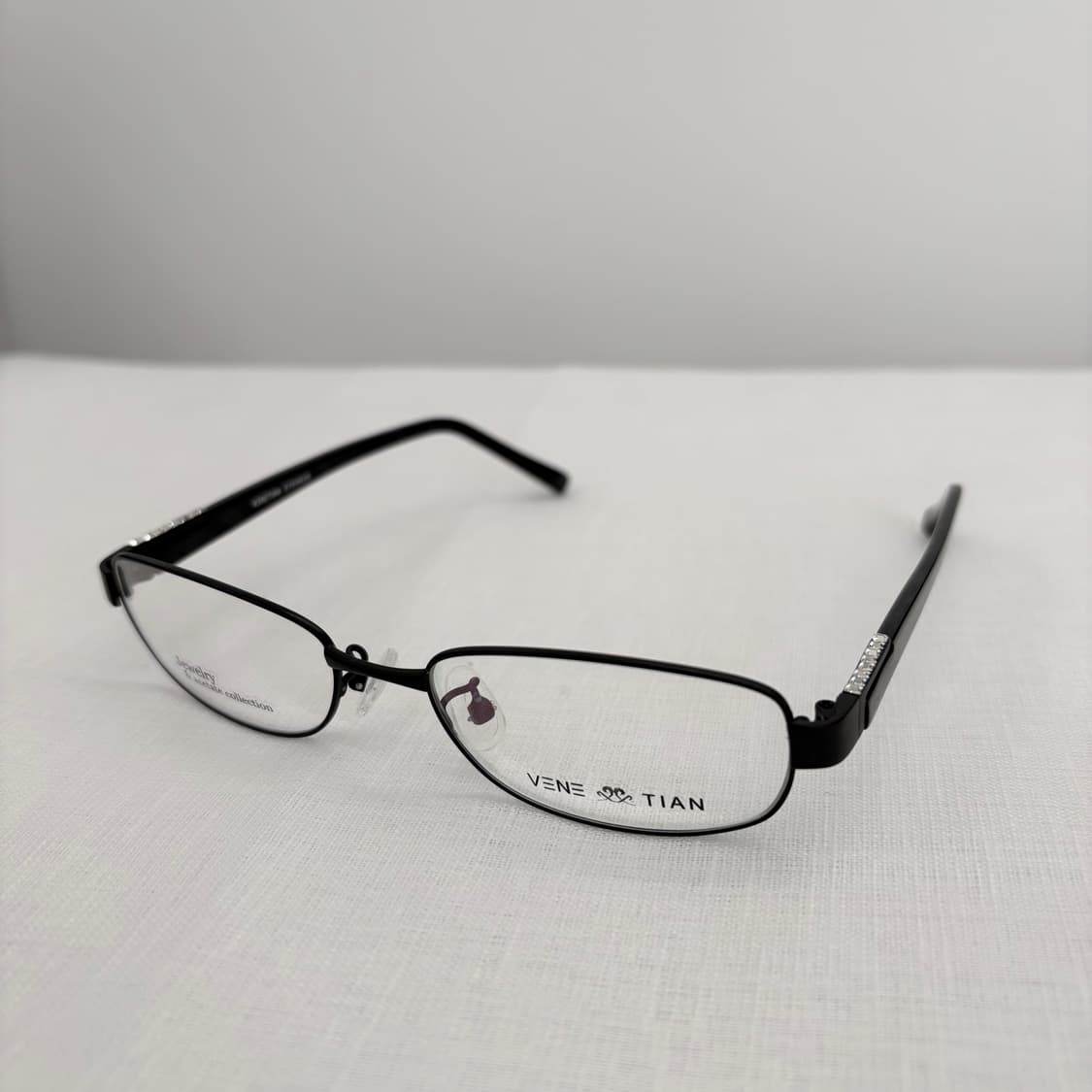 VENETIAN 큐빅 블랙 사각 빈티지메탈테  상품이미지4