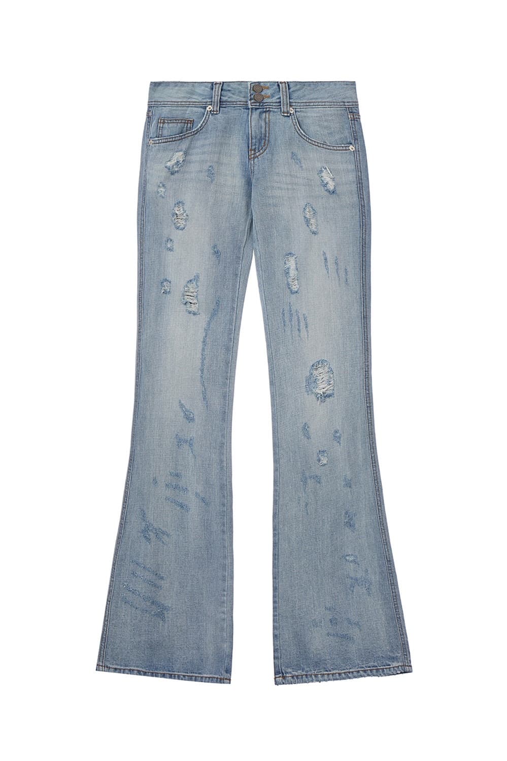 OPEN YY Damaged Bootscut Jeans_Blue 상품이미지4