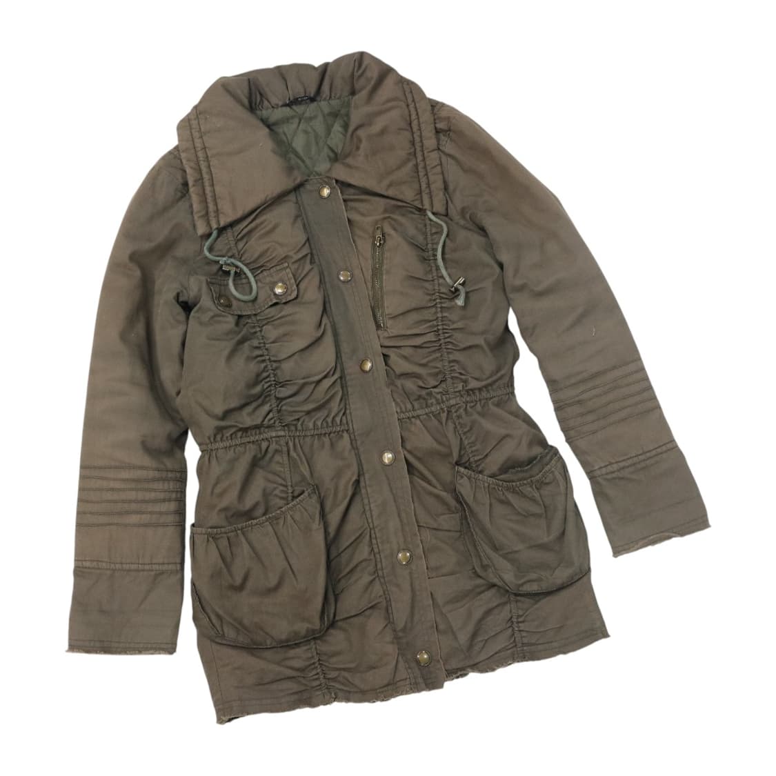 Lazy Daisy 레이지 데이지 빈티지 카키 셔링 디테일 필드 자켓 상품이미지1