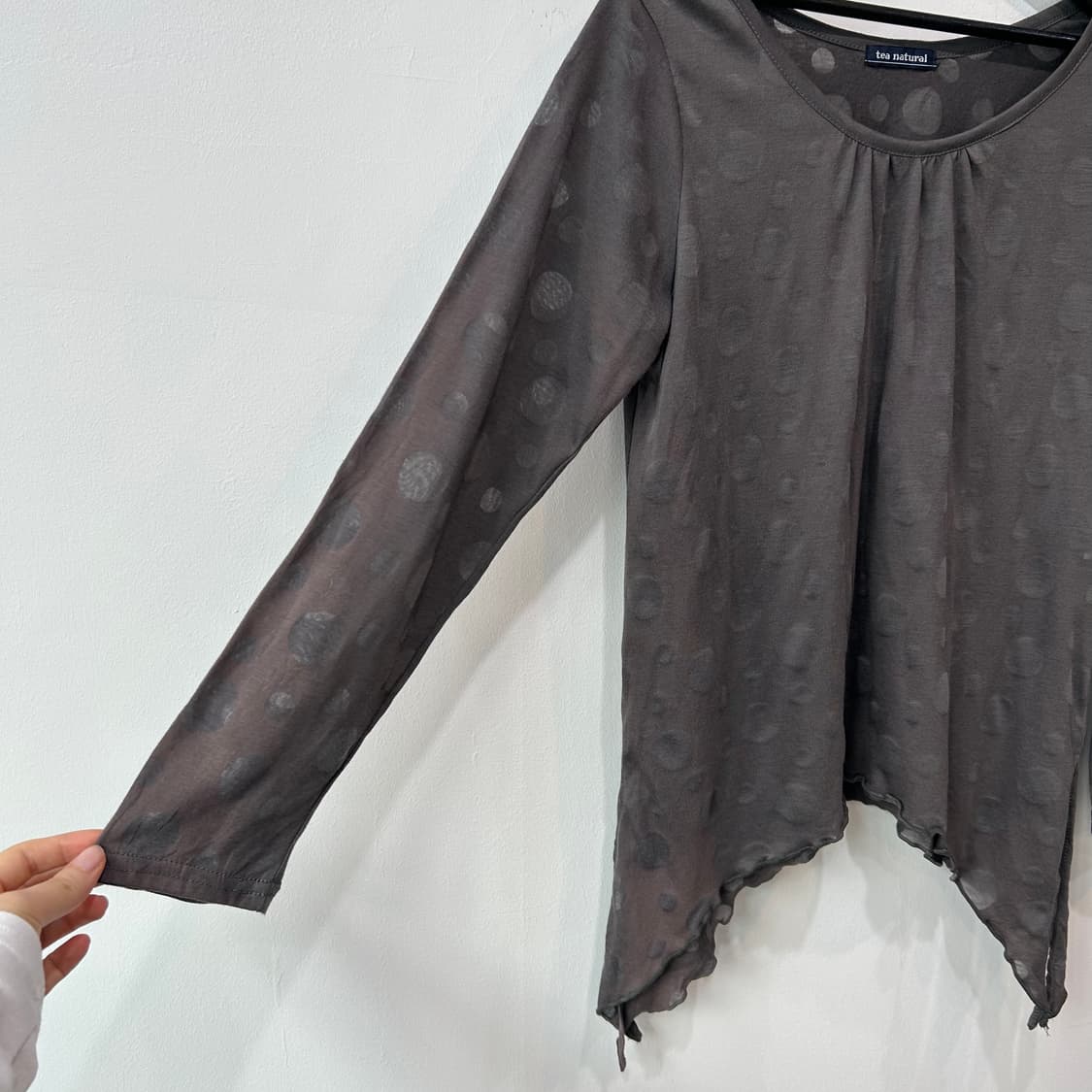 카키 도트 롱 슬리브 상품이미지2