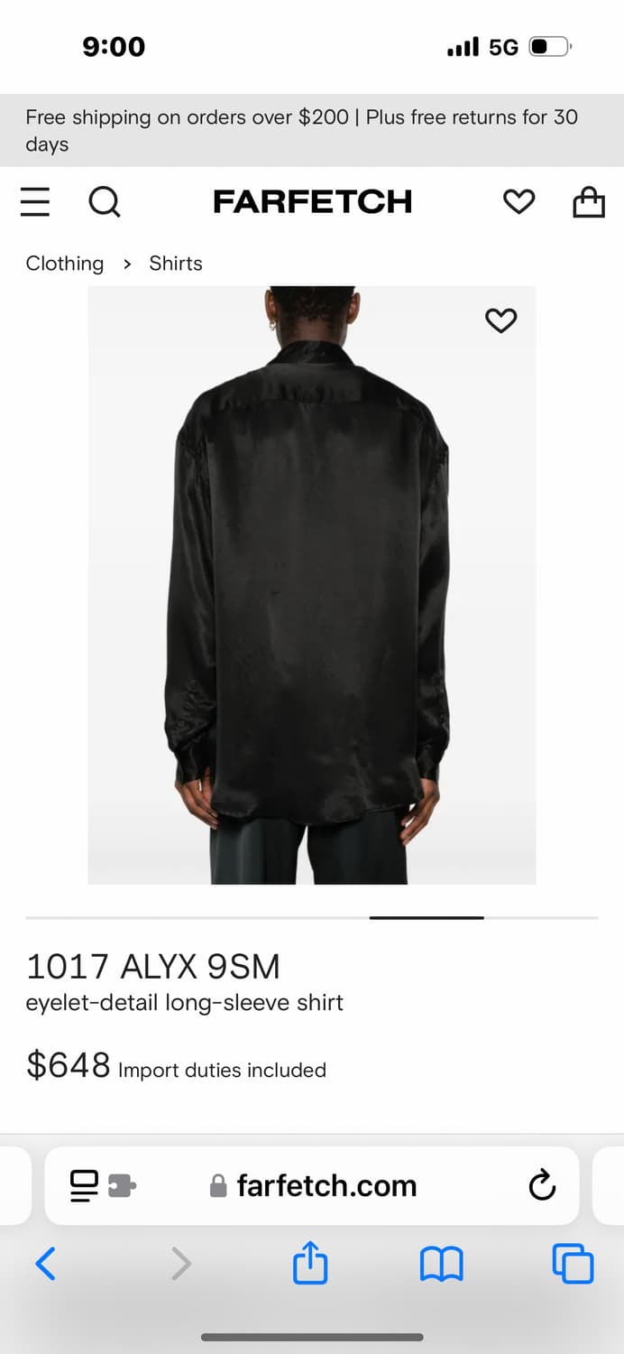 급처) 24ss 알릭스 큐프라 아일렛 셔츠 L 상품이미지5