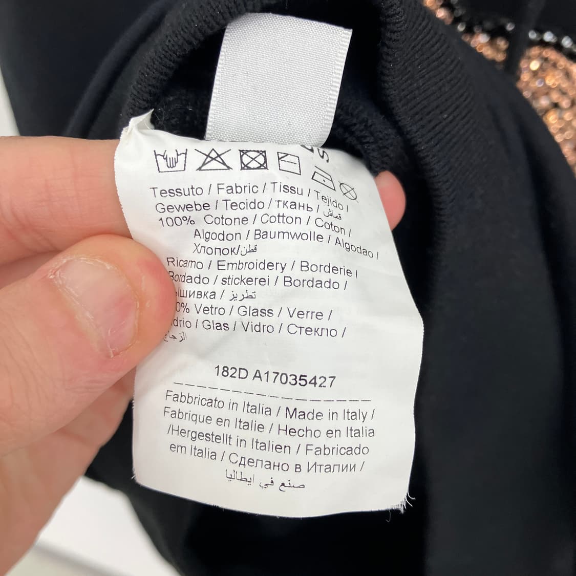 모스키노 블랙 쥬얼 테디 베어 후드티 상품이미지7