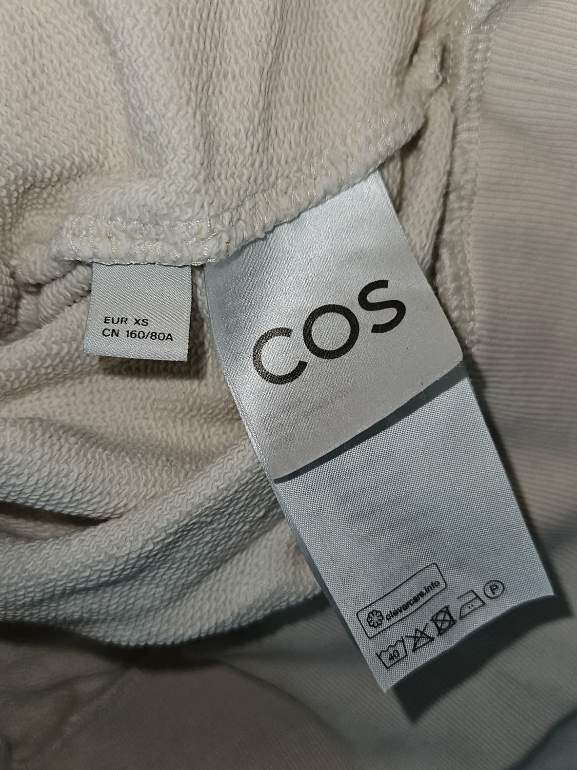 코스 COS 하이넥 하프집업 반집업 티셔츠 XS 오버핏 상품이미지5