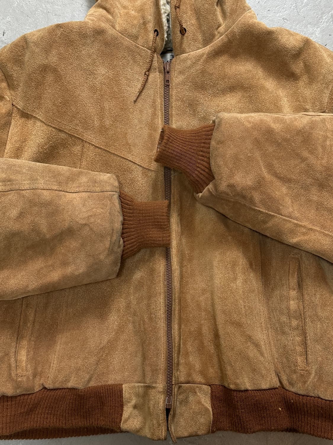 80’s 빈티지 시어스 무톤 후드 자켓 빈티지 레더 자켓 후드 상품이미지8