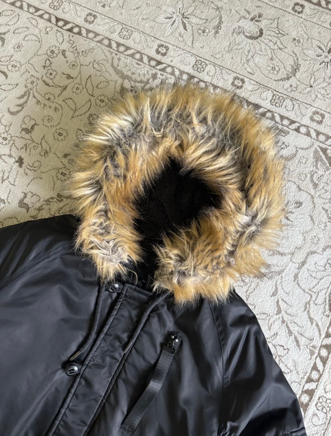 퍼 후드 봄버 자켓 상품이미지3