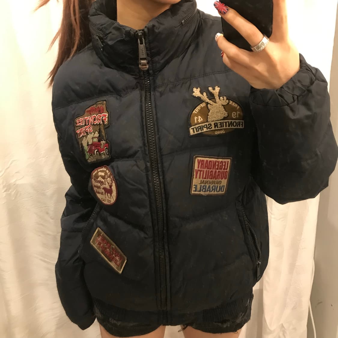 Jeep 지프 덕다운 와펜 숏패딩 상품이미지2