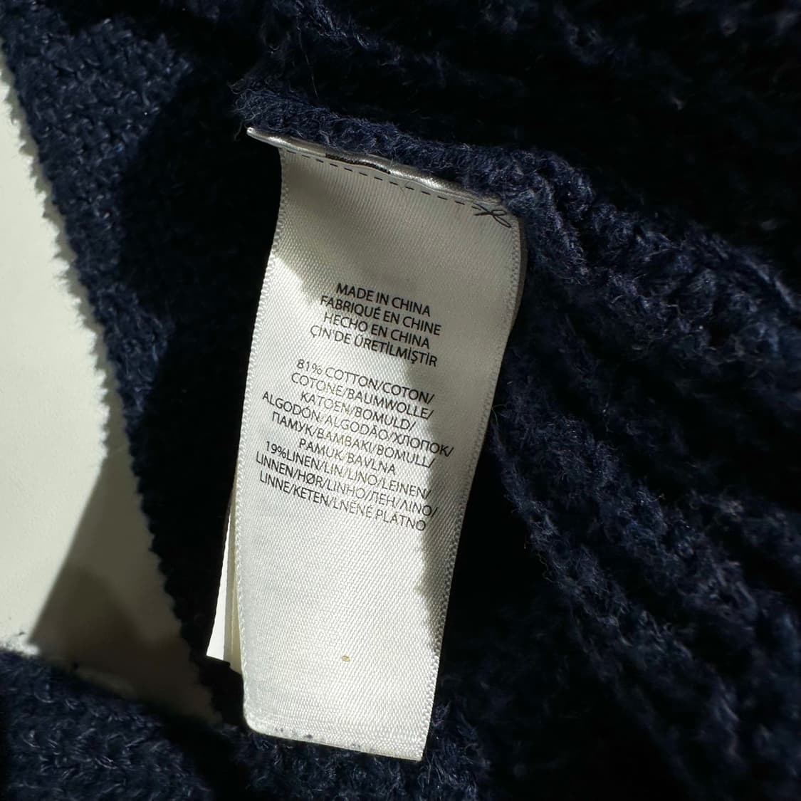 폴로 랄프로렌 린넨 코튼 숄카라 니트 가디건 네이비 상품이미지6