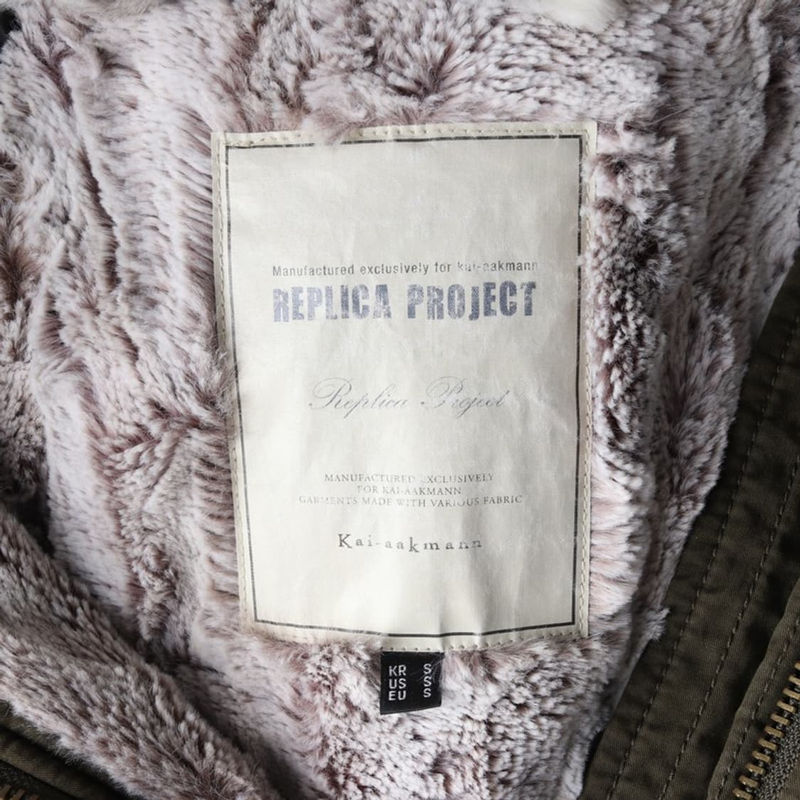 카이아크만 리플리카 프로젝트 퍼 안감 롱 야상 자켓 S 상품이미지7