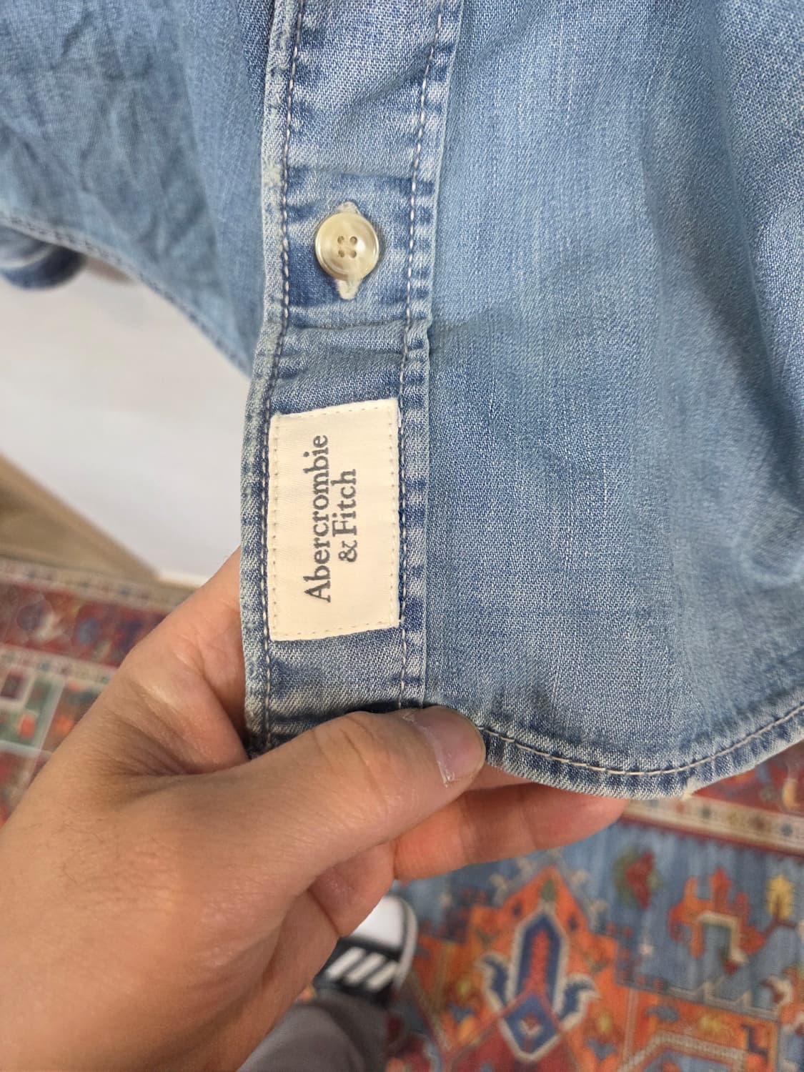 아베크롬비 빈티지 데님 셔츠긴팔 xl 머슬 상품이미지4
