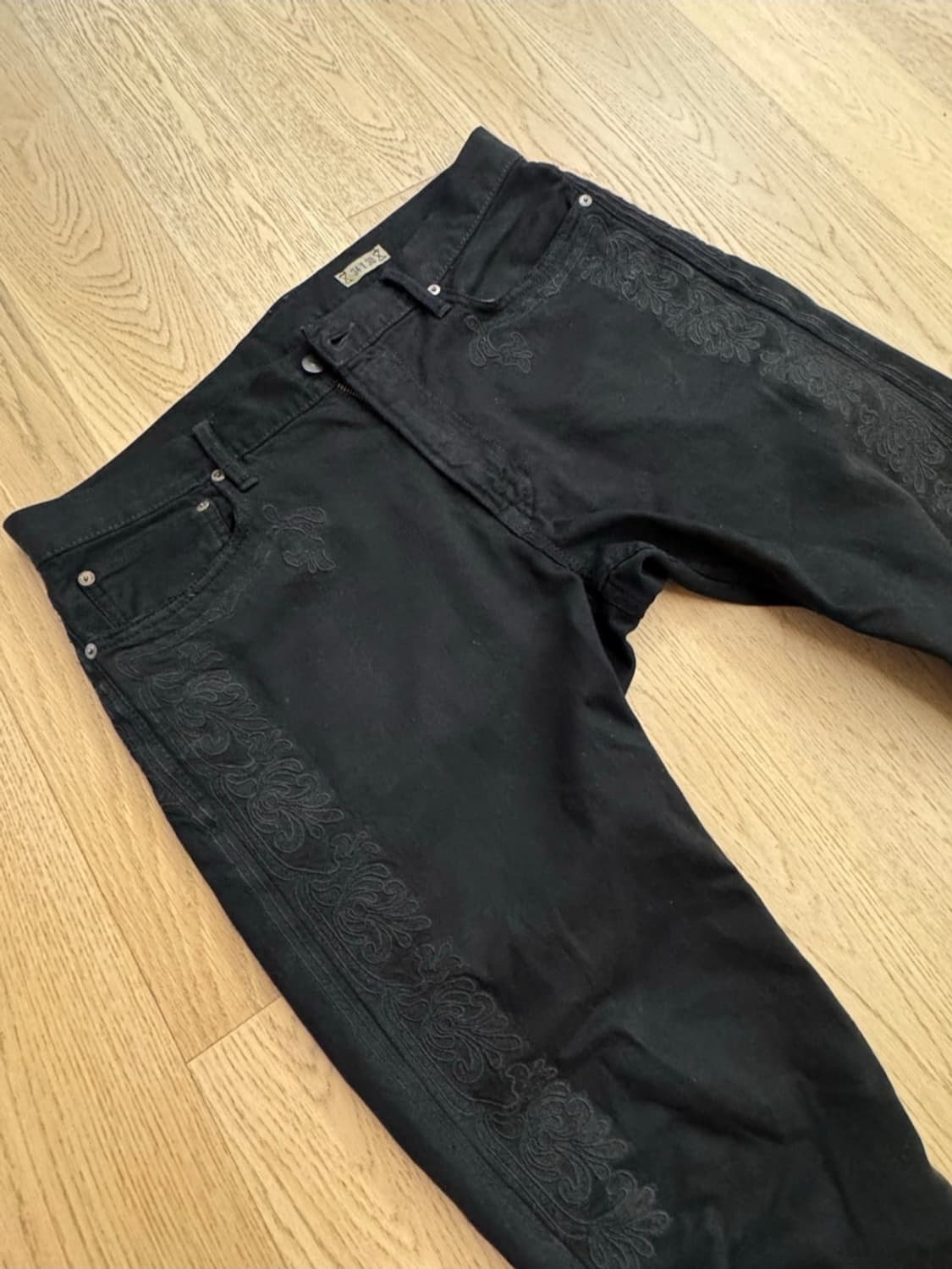 폴로 랄프로렌 자수 블랙 진 상품이미지1