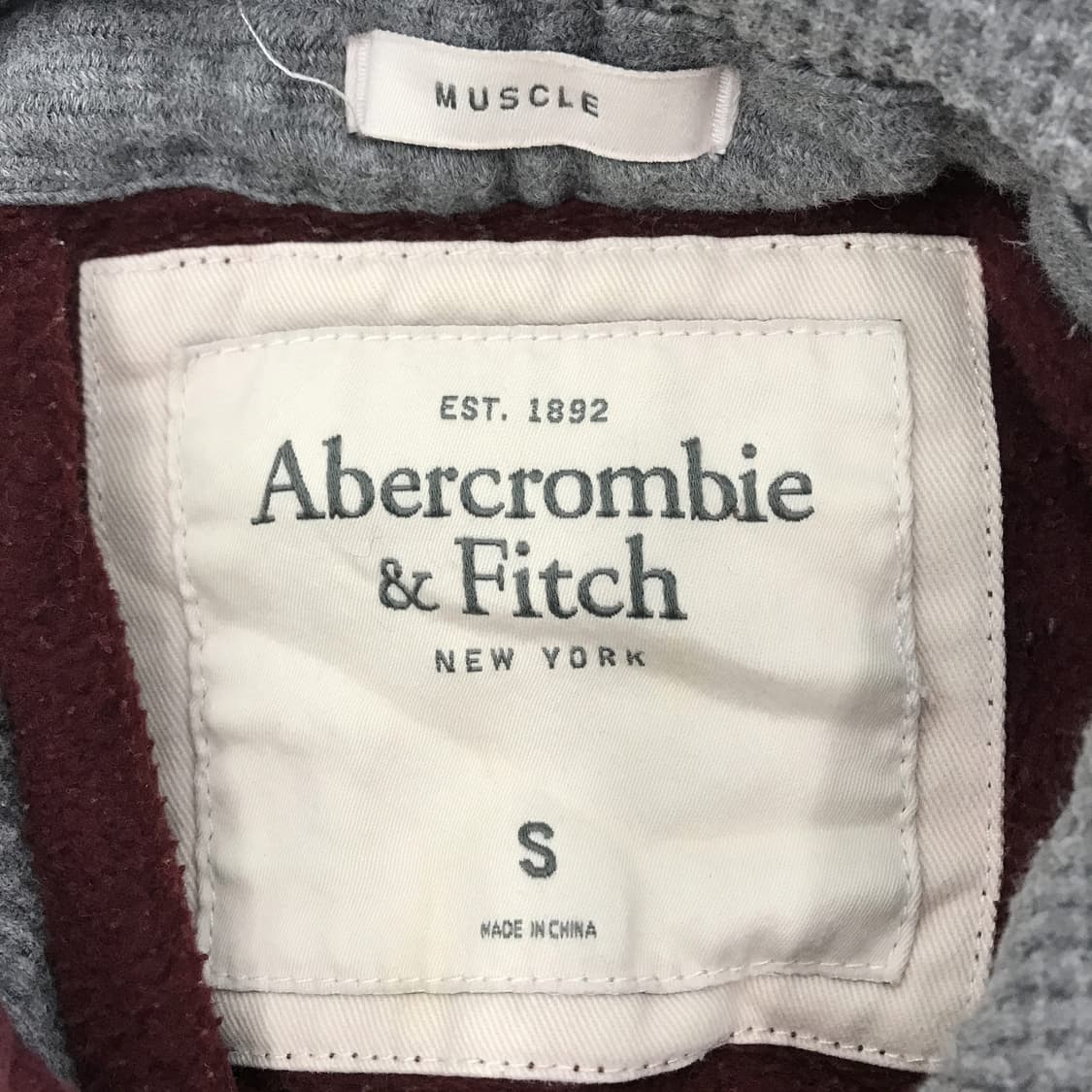 아베크롬비 버건디 Y2K 후드 [S] 상품이미지5