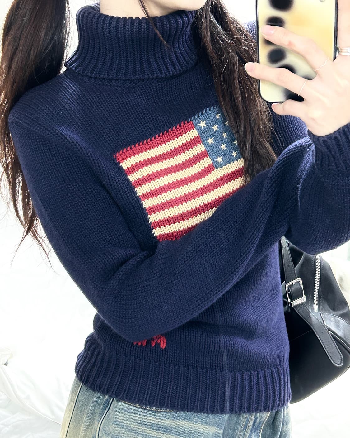 폴로 성조기 터틀넥 니트 상품이미지3