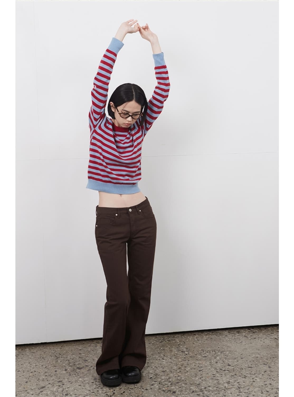 오헤시오 부츠컷 브라운 BOOTSCUT COTTONPANTS BROWN 상품이미지3