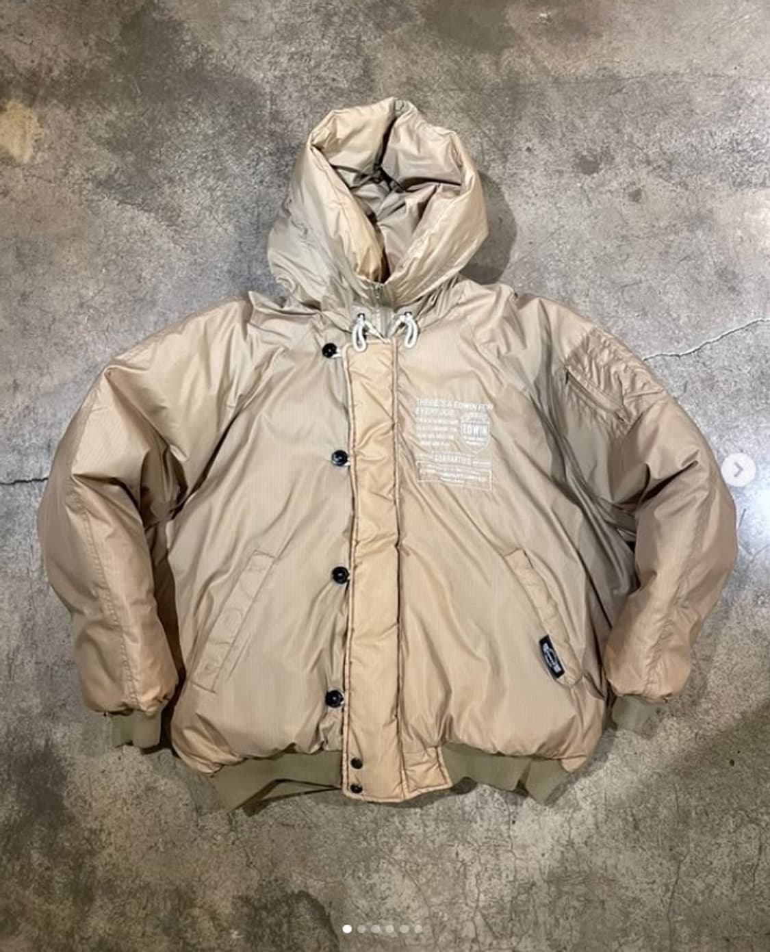 에드윈 립스톱 나일론 다운 후드파카 상품이미지1