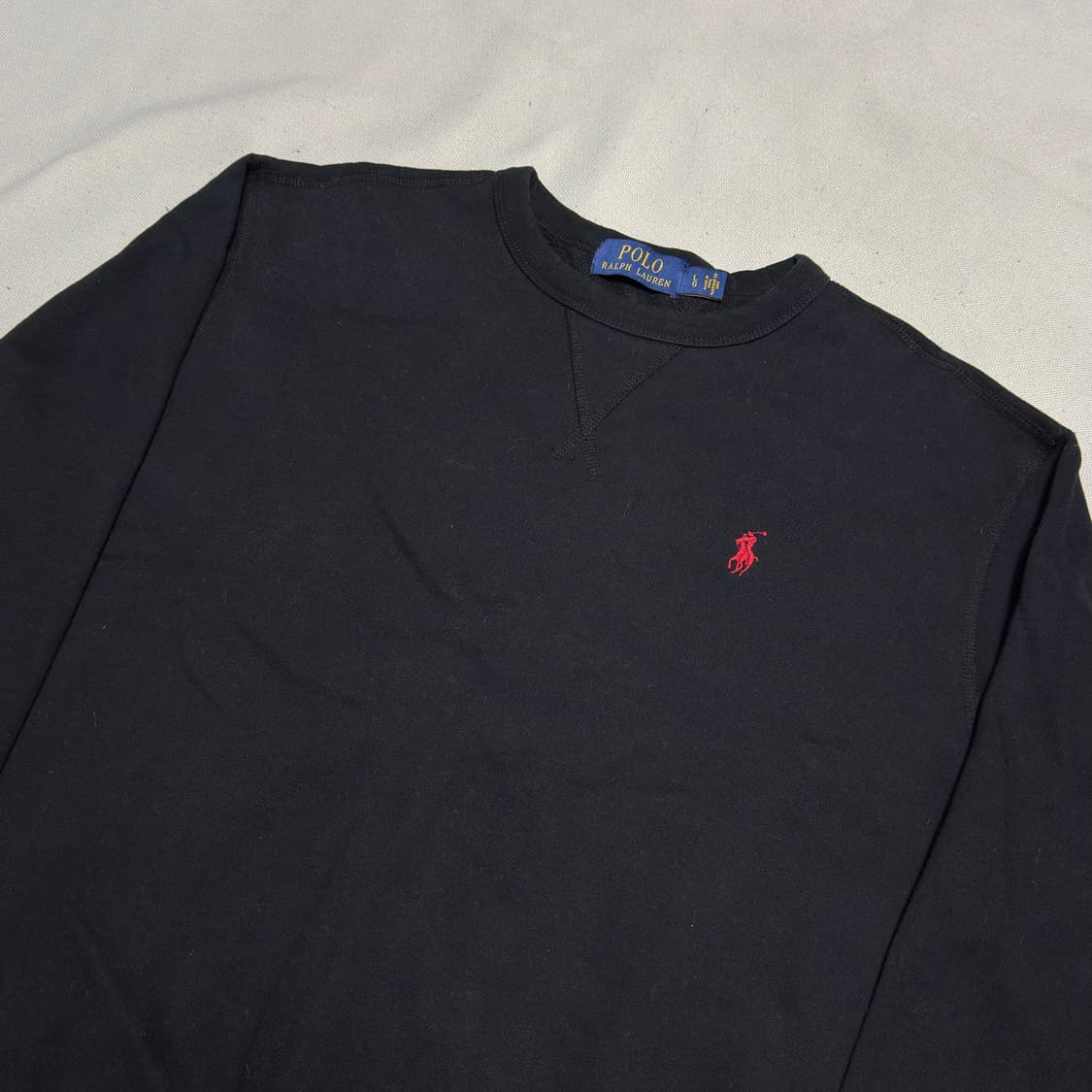 L 폴로랄프로렌 블랙 기모 맨투맨 상품이미지1