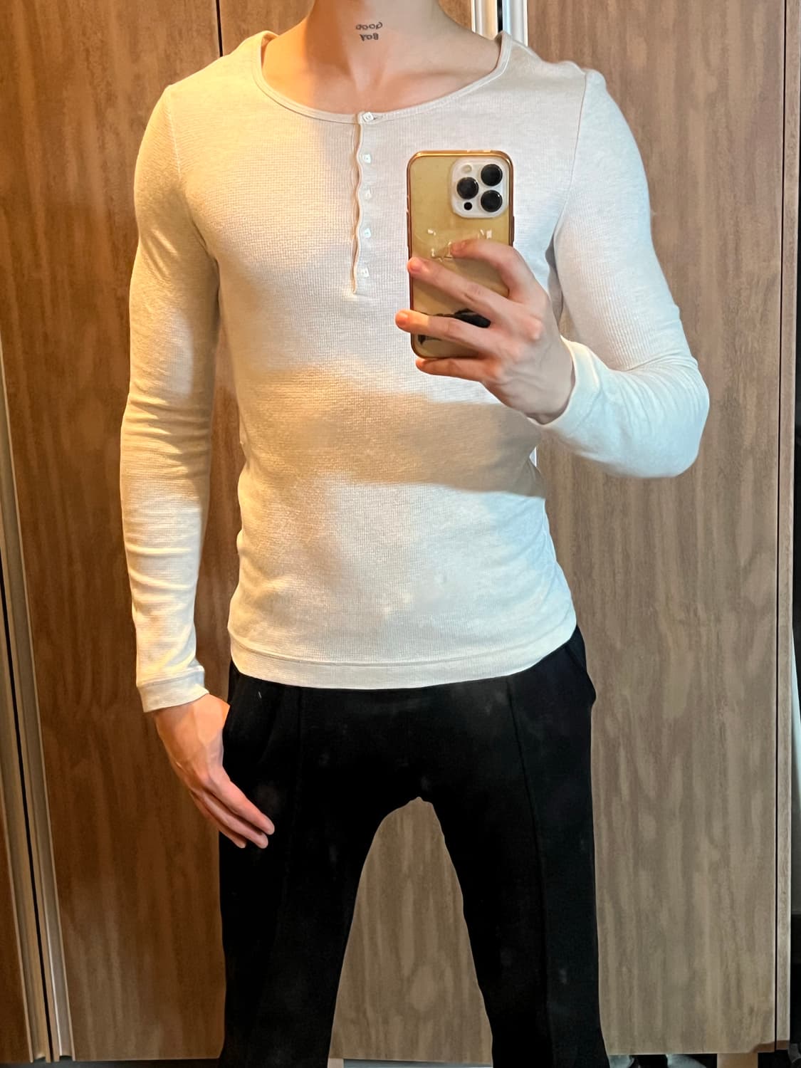 Y2k, hip 니트 롱슬리브 티셔츠 상품이미지3