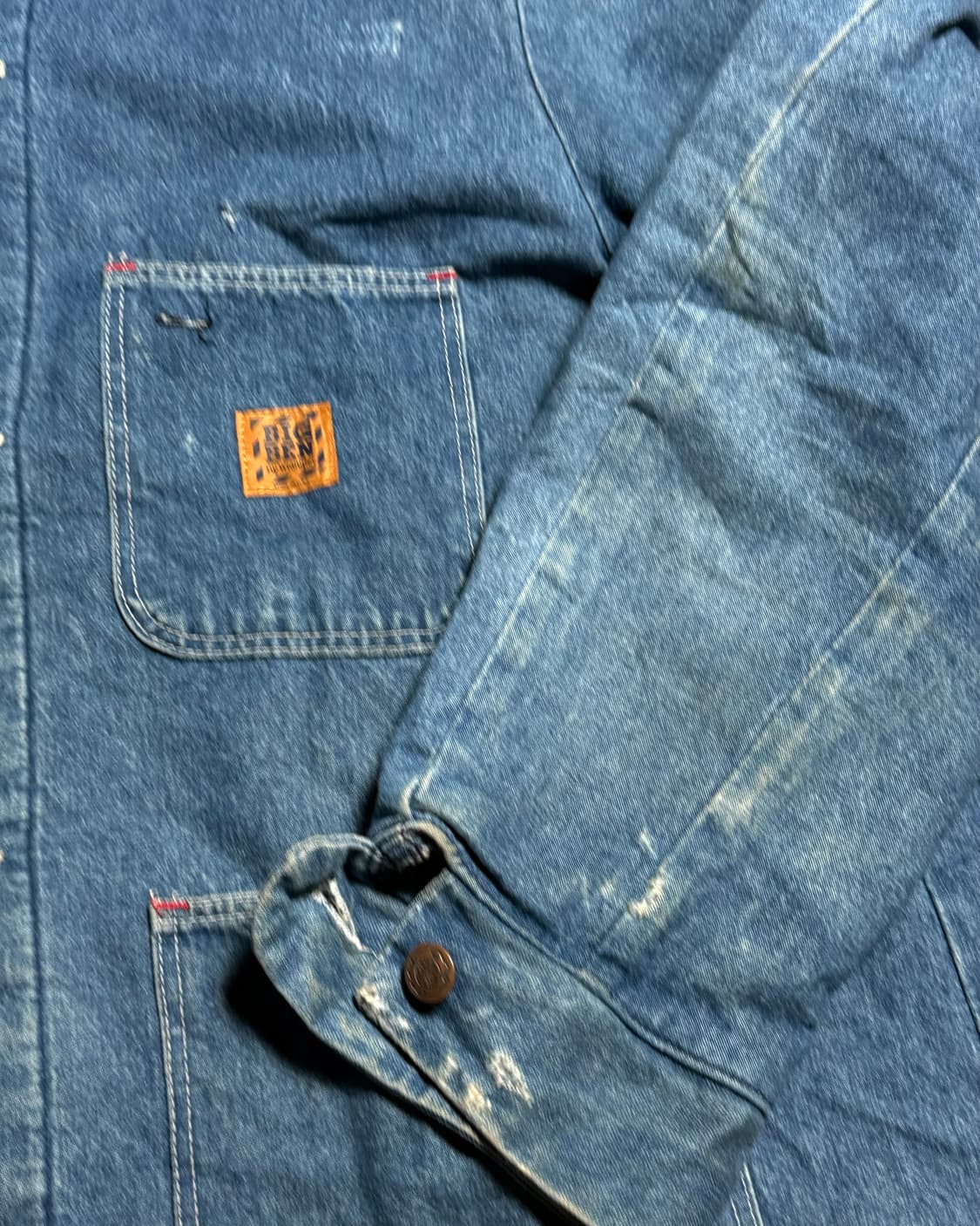 70-80‘s 빅밴 by 랭글러 블랑캣 라인드 데님 초어 자켓 44 상품이미지3