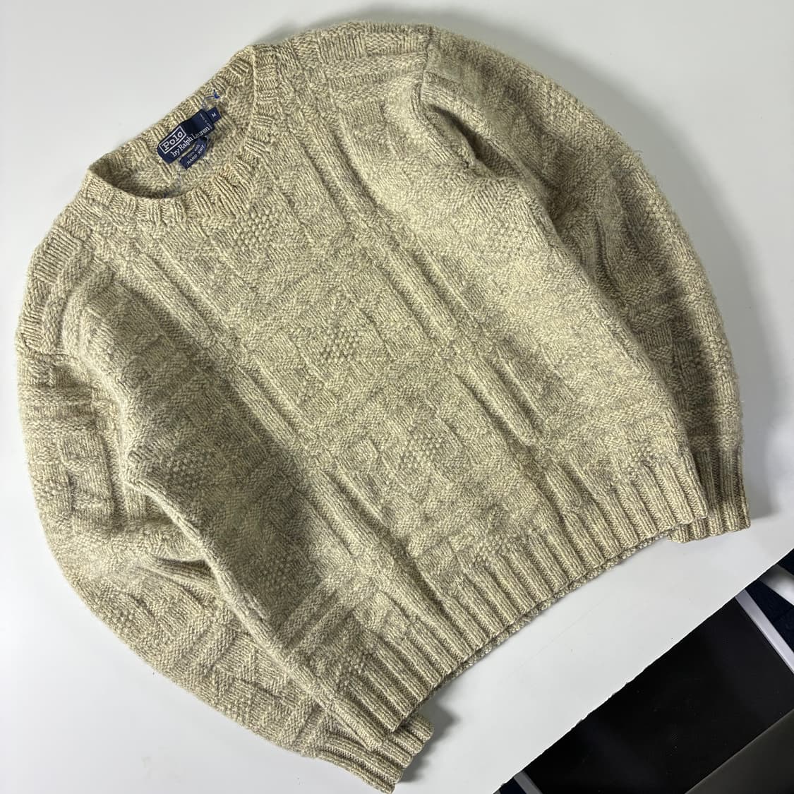 Polo  폴로 랄프로렌 울 컨트리 크림 핸드니트  상품이미지2