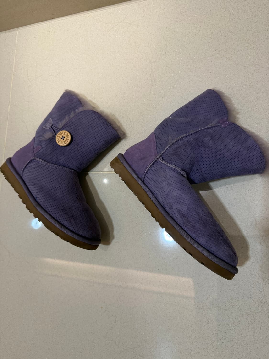 UGG 어그 부츠 240 퍼플 연보라 앵클부츠 롱부츠 털신 여성부츠 어그 상품이미지4