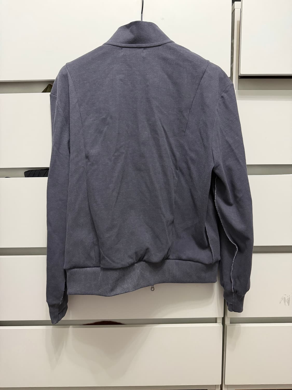 [L] 쿠어 워시드 코튼 스탠드 카라 믹스드 집업 워시드차콜그레이 상품이미지3