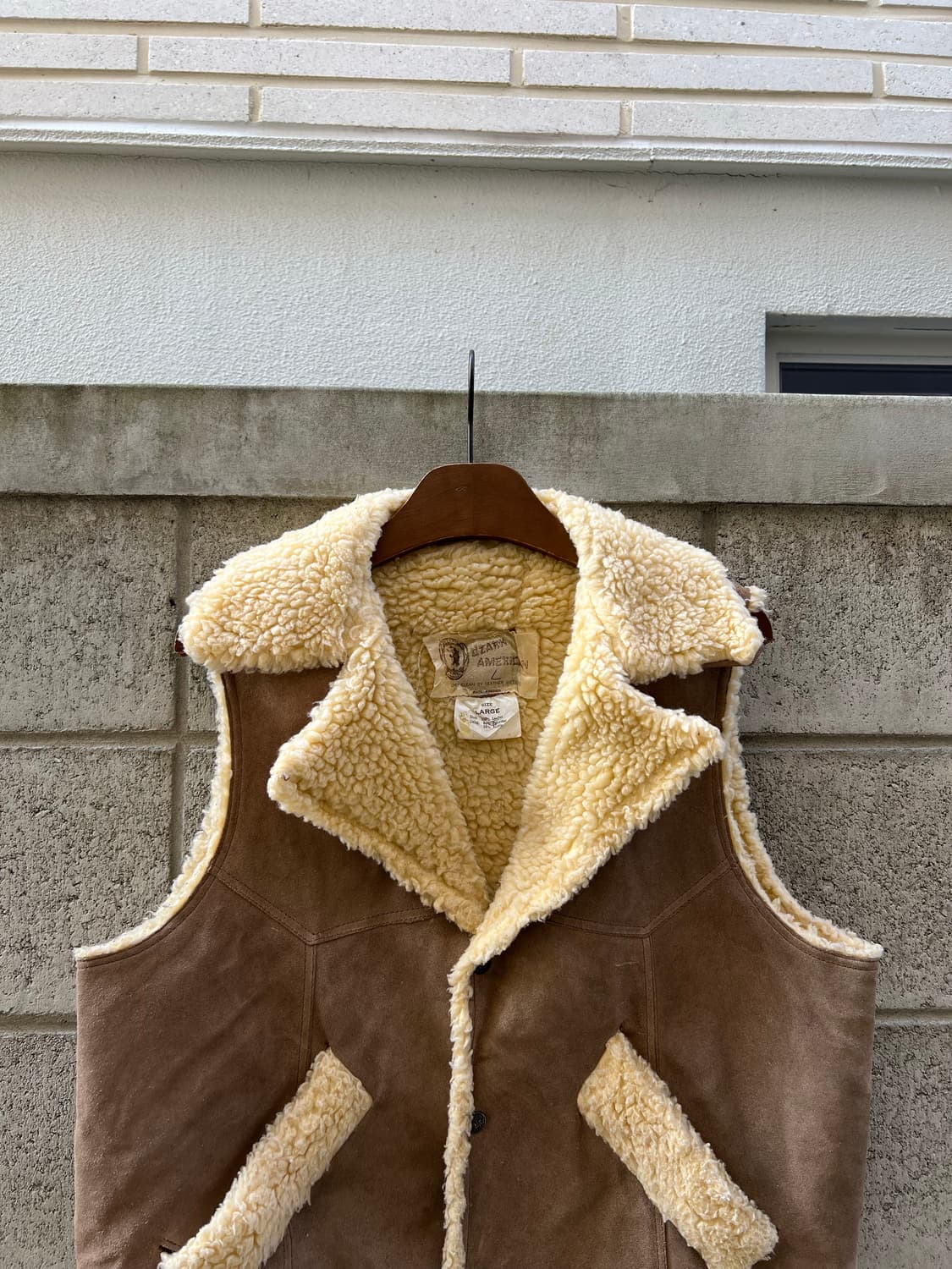 1980s OZARK AMERICAN 스웨이드레더 쉐르파베스트 상품이미지4