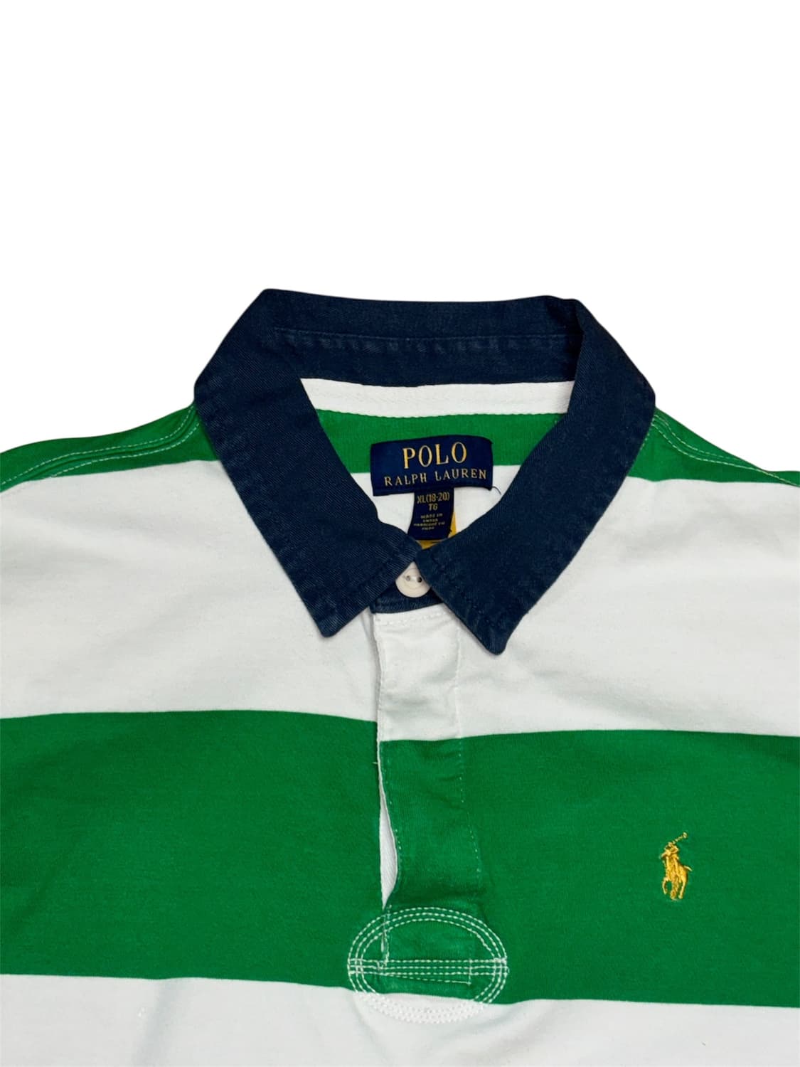 폴로 랄프로렌 스트라이프 럭비티 카라티 (qr인증) 상품이미지5