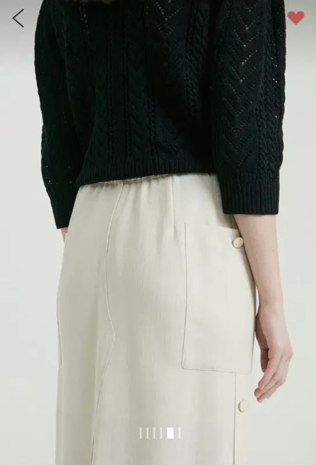 타임 버튼 패널 스커트 55사이즈 상품이미지4