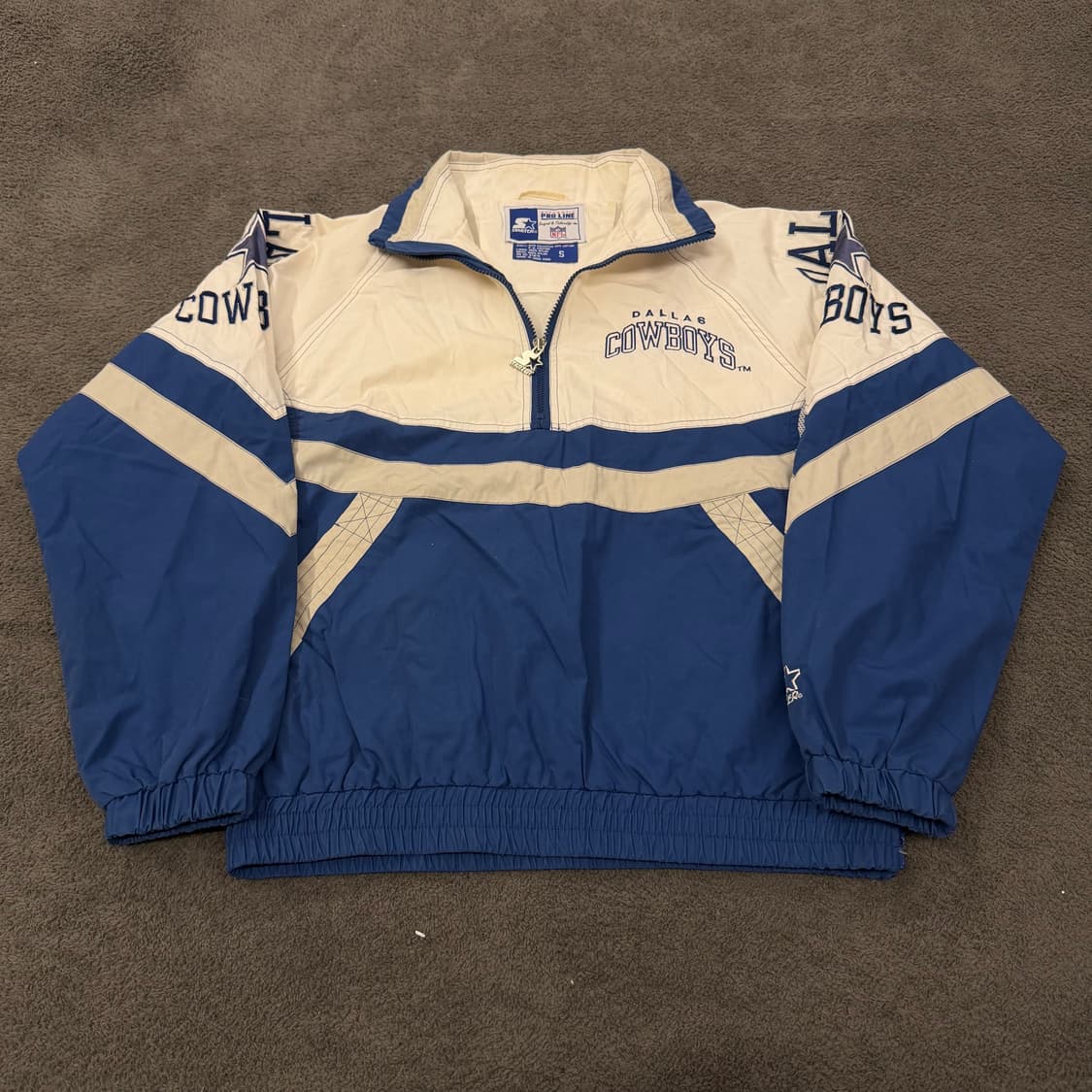 [정품/S] 스타터 NFL 프로라인 카우보이스 바람막이 아노락 웜업 상품이미지2