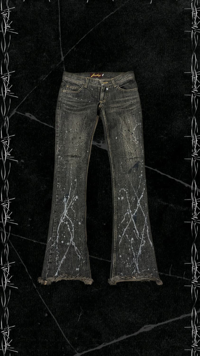 None Vkei Cut out Sludge boot cut pants 상품이미지1