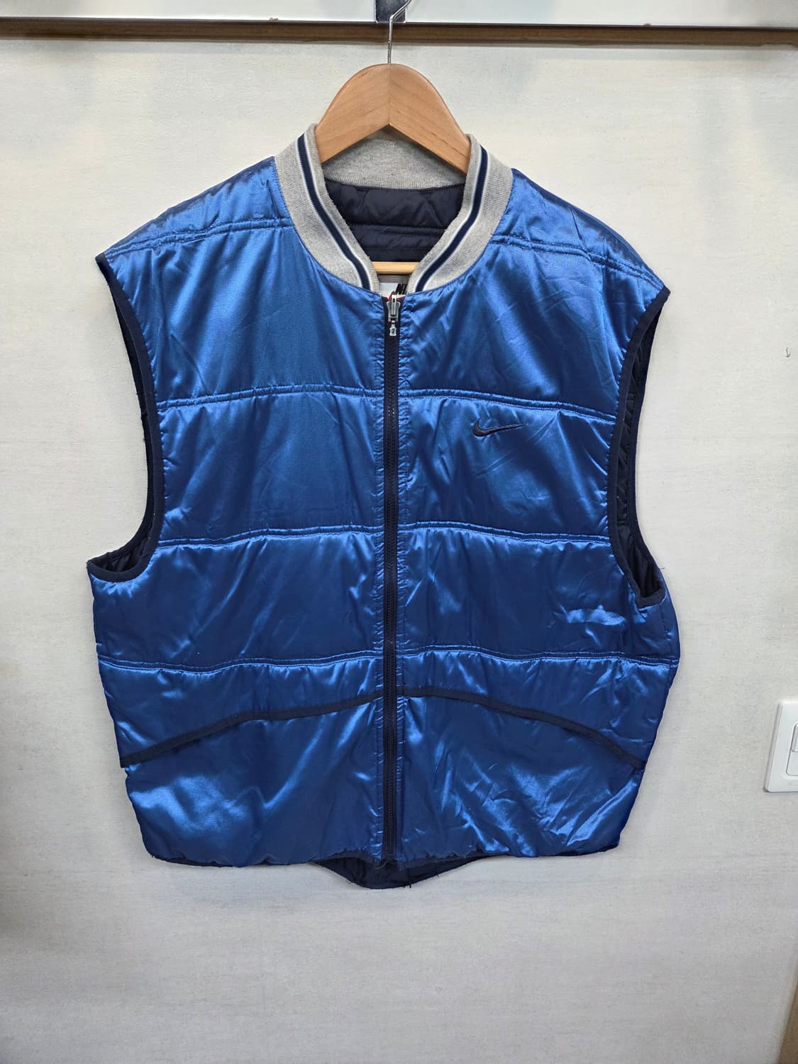 나이키 올드스쿨 빈티지 퀄팅조끼 분리형 후드 자켓 xl 상품이미지3