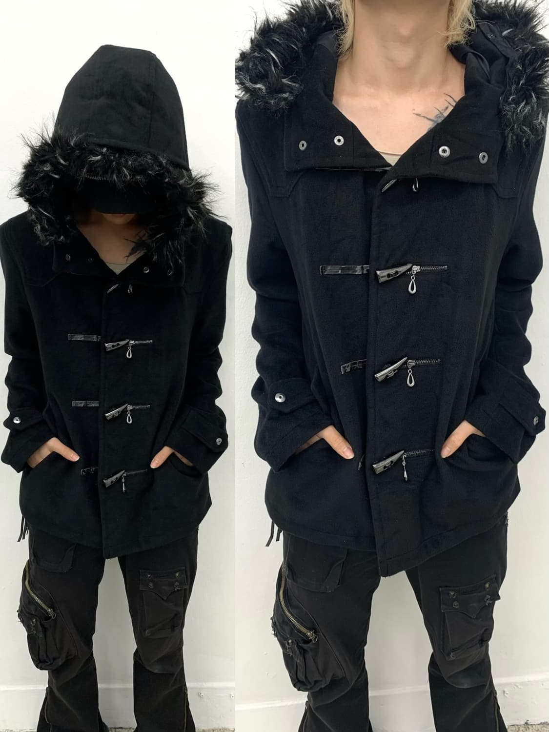V-kei mood fur hood coat  상품이미지1