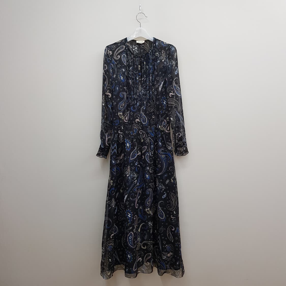 쟈딕앤볼테르 페이즐리 패턴 쉬폰 롱 원피스 XS사이즈 상품이미지2