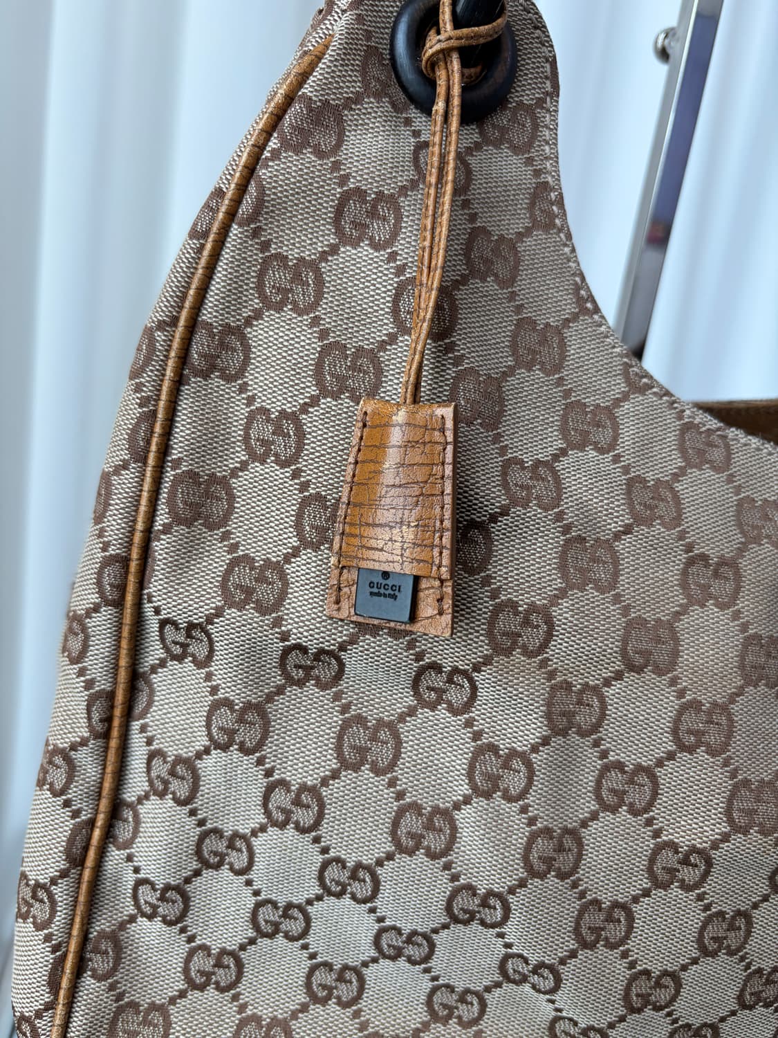 구찌 00s GG 뱀부 핸들 호보백 상품이미지7