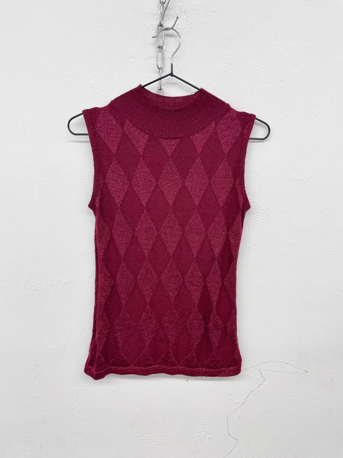 갸루 아가일 글리터 니트탑 상품이미지4