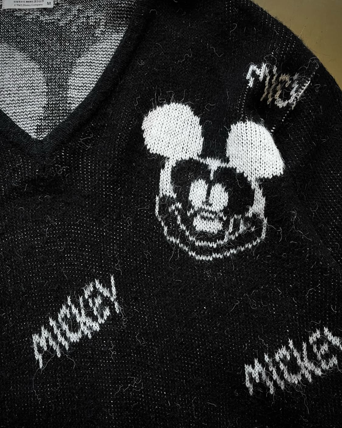 1980s YOSHIMURA Disney Hairy V-Neck Knit 상품이미지6