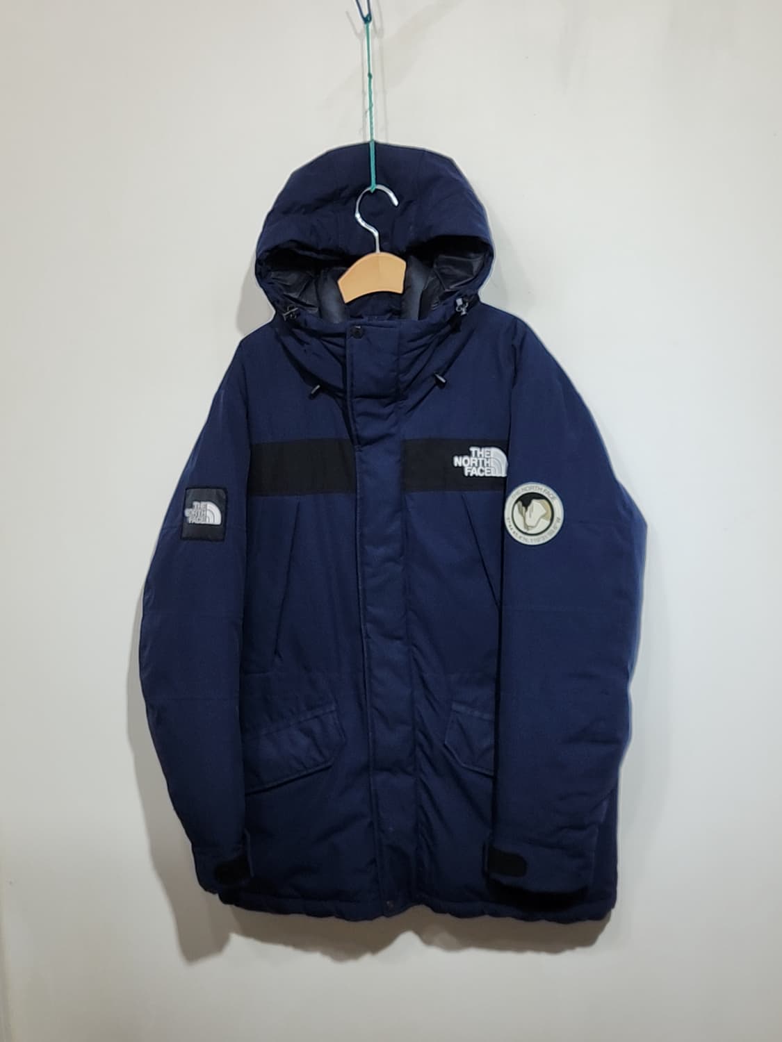 (XL) 노스페이스 거위털 패딩점퍼 네이비 구스다운 후드자켓  상품이미지1