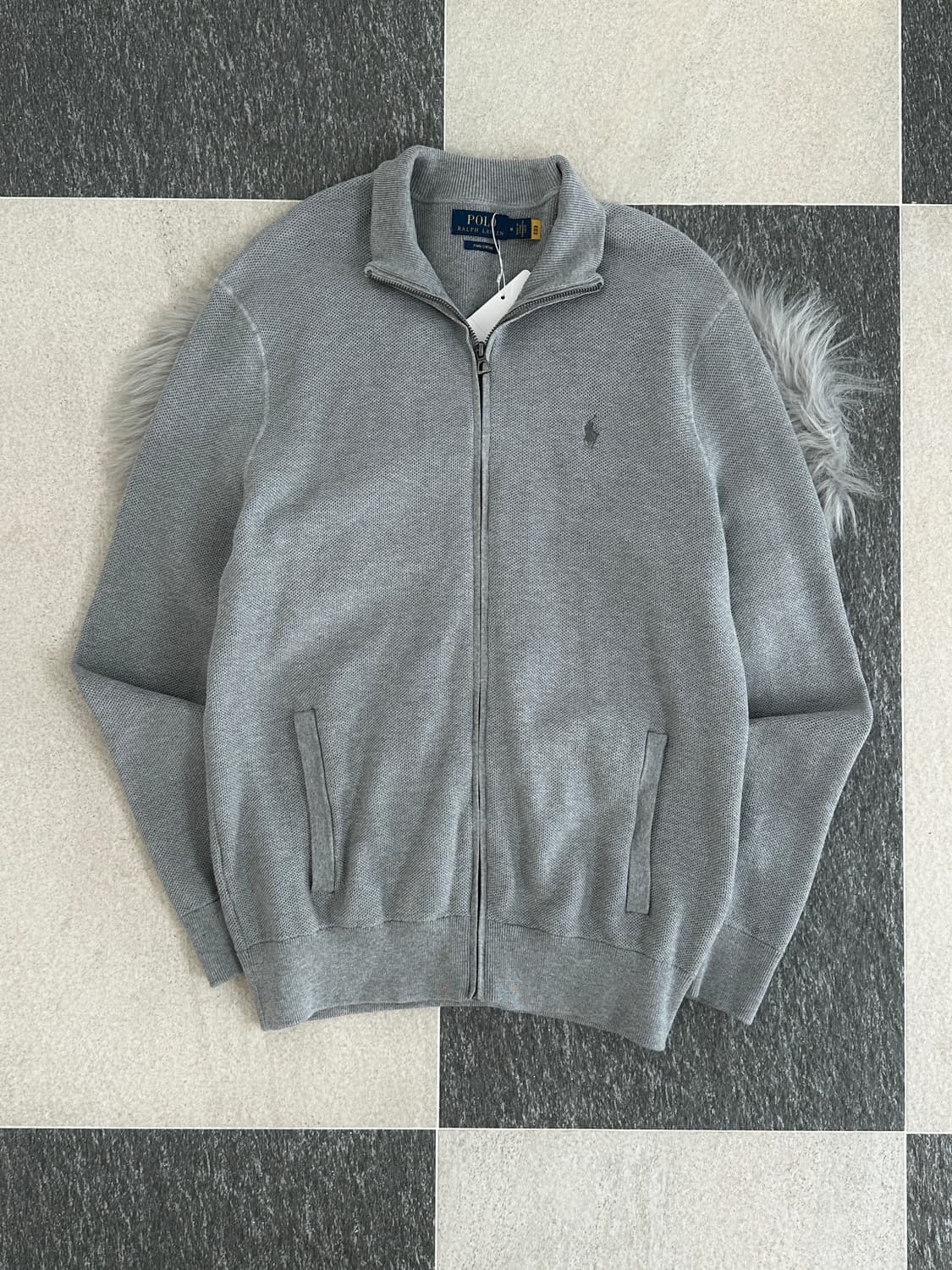 폴로 랄프로렌 그레이 와플 니트집업  상품이미지4