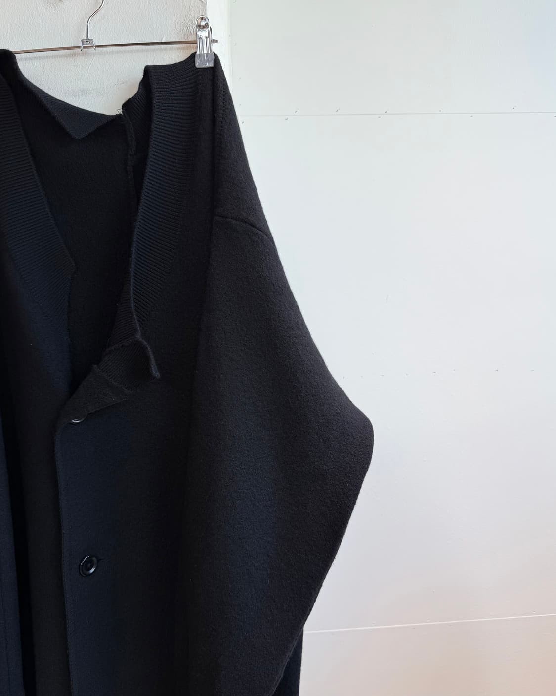 키미노리 모리시타 블랙 울 가디건 상품이미지5