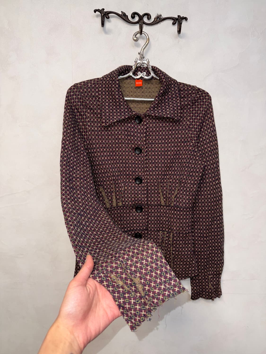 HUGO BOSS geometric pintuck cardigan  상품이미지3