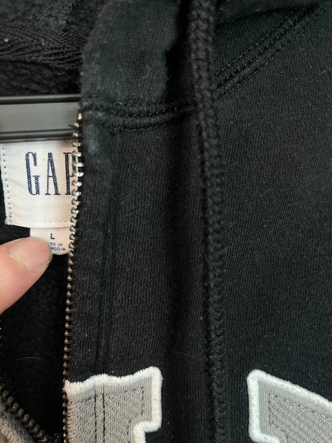 갭 GAP 후드집업 블랙 (L size)  상품이미지4