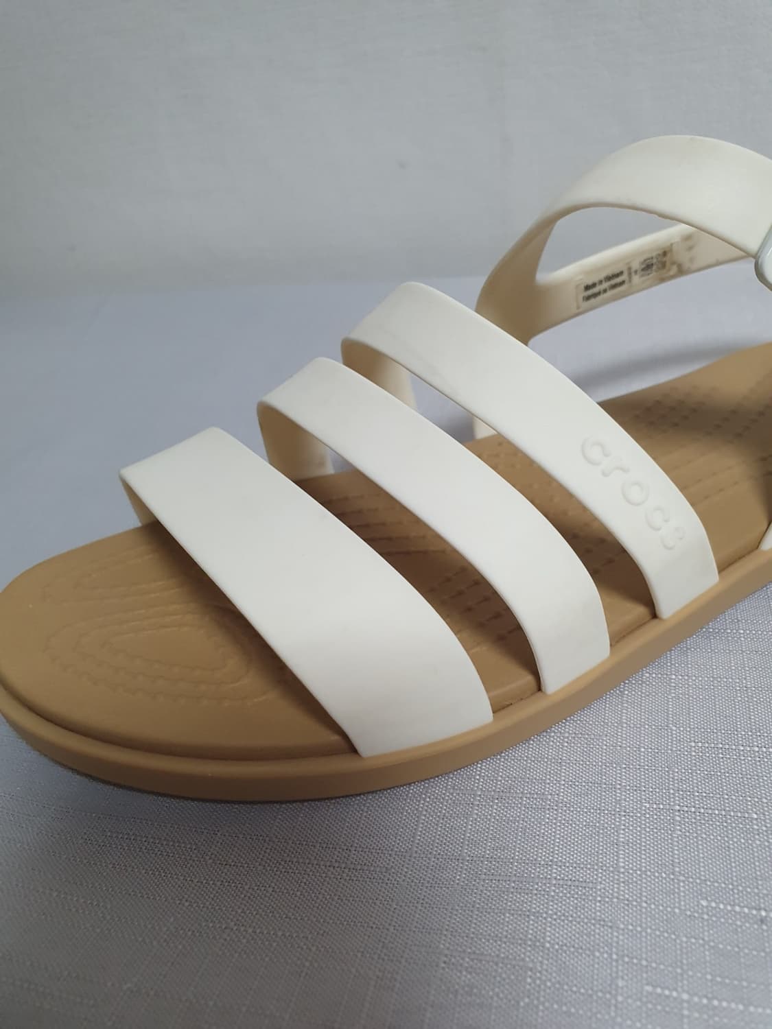 택포가 230mm 크록스 샌들 툴룸 베이지 아이보리 스트랩샌들 상품이미지5