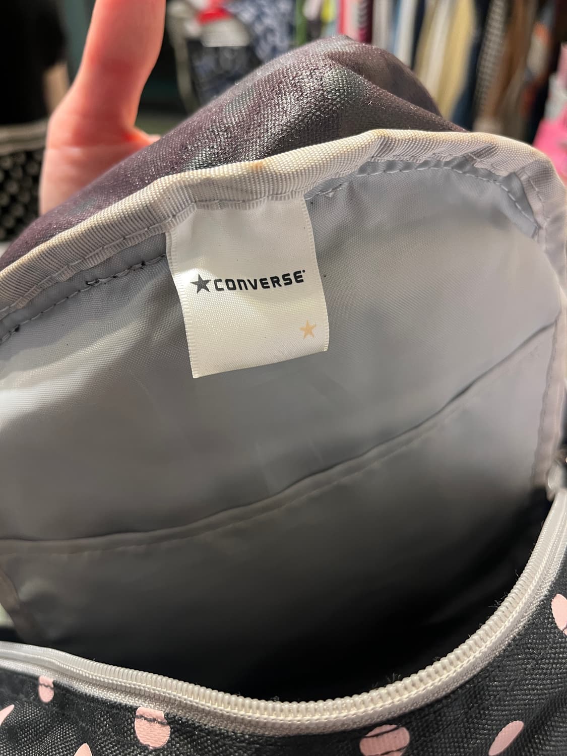 컨버스 블랙 핑크 도트 백팩 🍓 상품이미지8