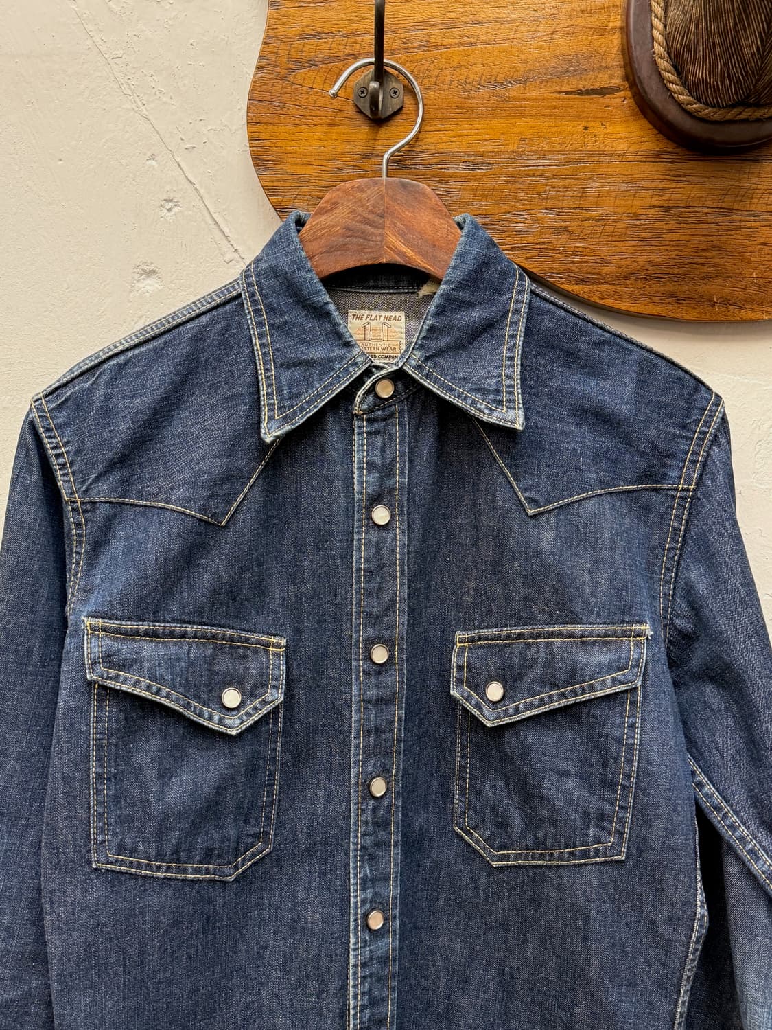 THE FLAT HEAD Selvedge Denim Western Shi 상품이미지2