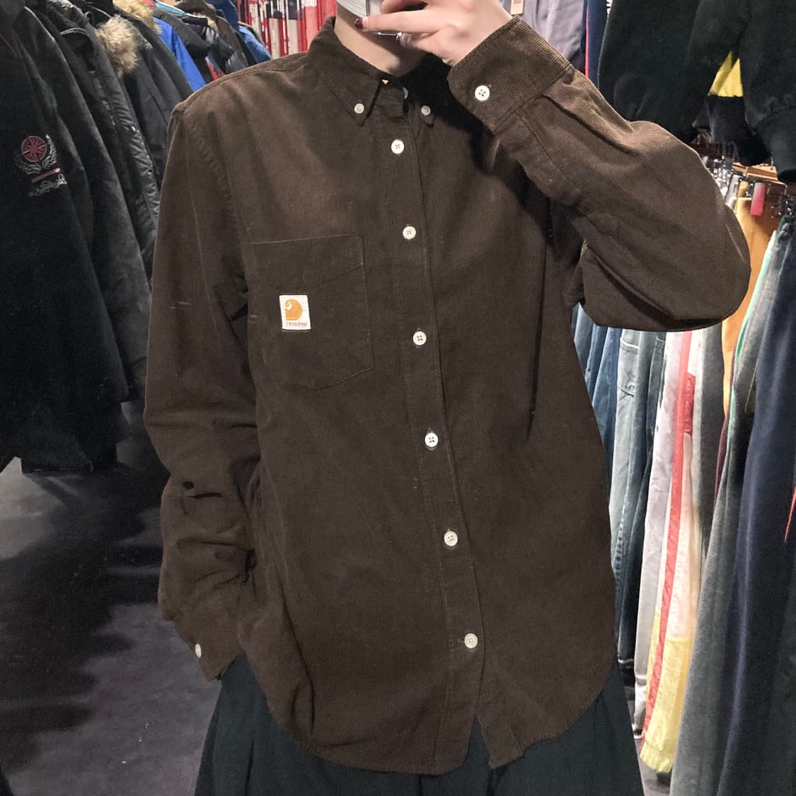 [IM]칼하트 코듀로이 워크셔츠 브라운 상품이미지2